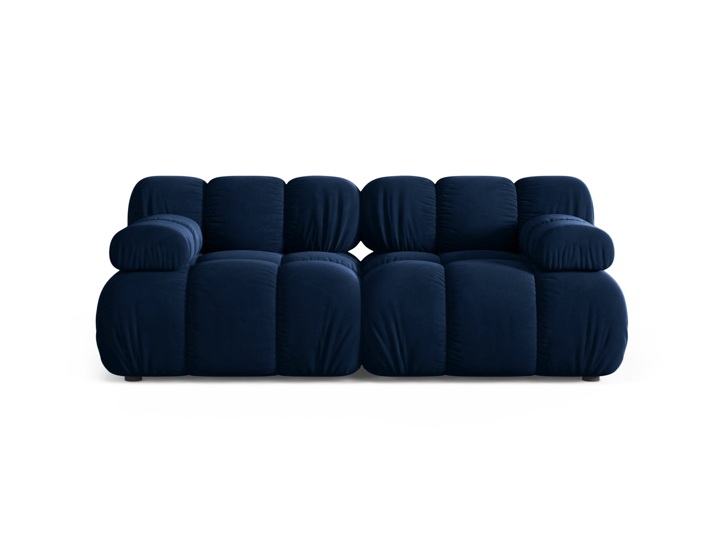 Sofa Samt Schwarz Bellis — Royal Blue