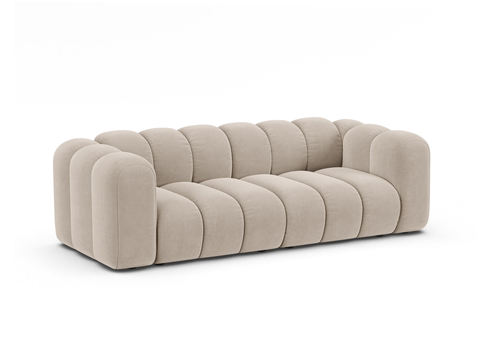Sofa Samt Beige Lupine — Detailansicht