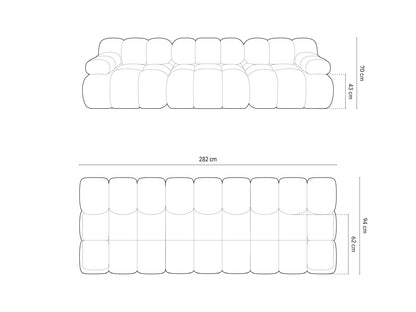 Sofa Samt Schwarz Bellis — Ansicht 4