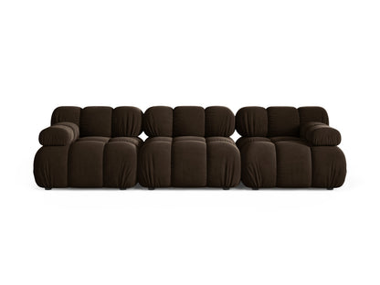 Sofa Samt Schwarz Bellis — Dark Brown