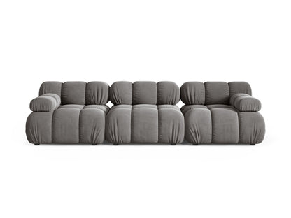 Sofa Samt Schwarz Bellis — Light Grey