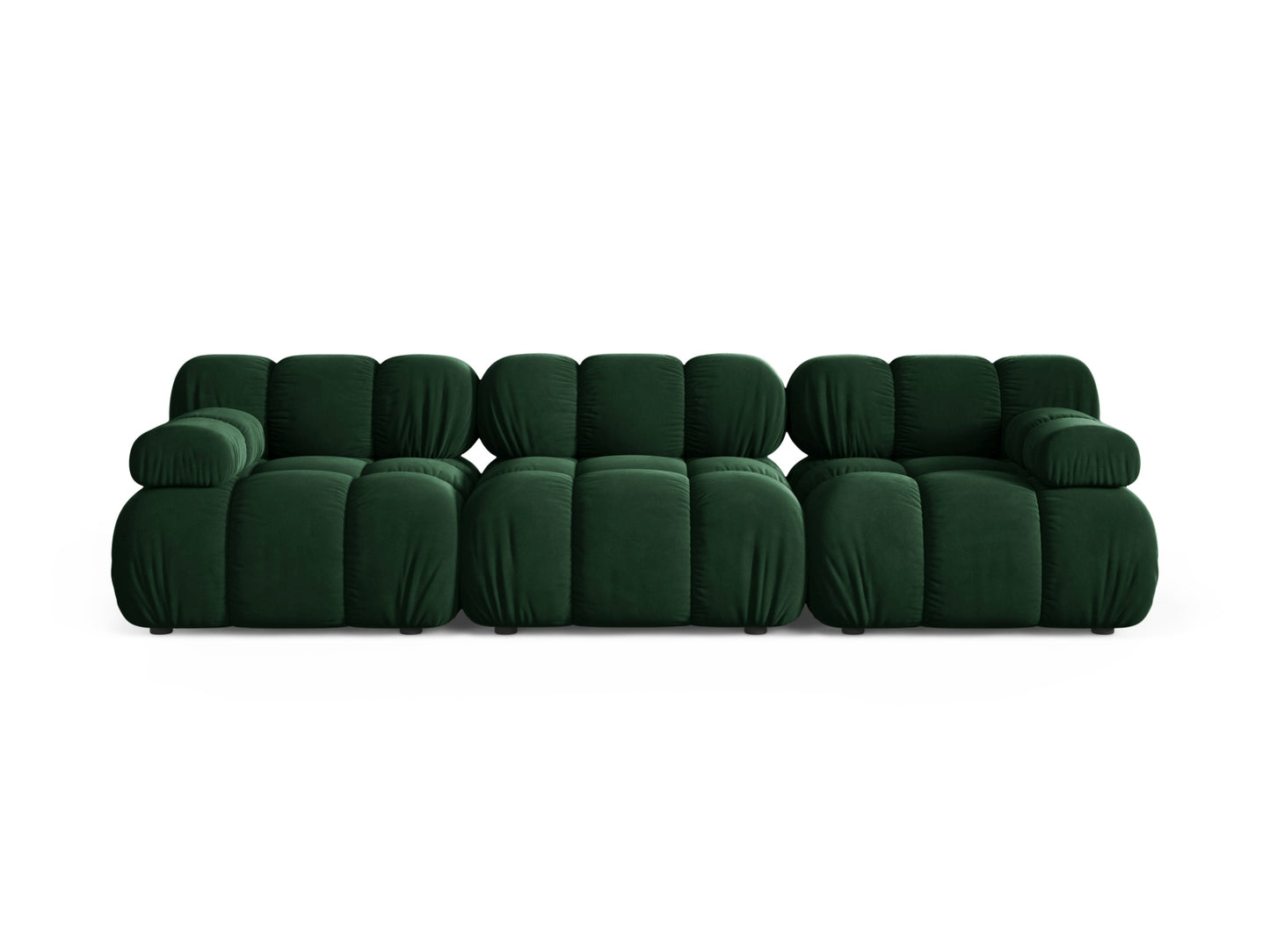Sofa Samt Schwarz Bellis — Bottle Green