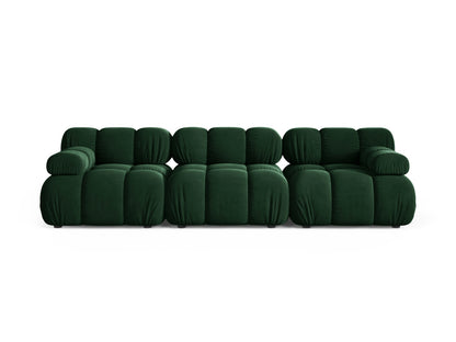Sofa Samt Schwarz Bellis — Bottle Green