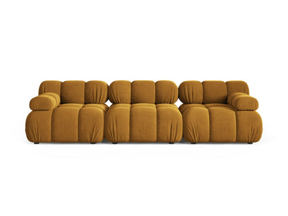 Sofa Samt Schwarz Bellis — Yellow
