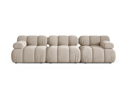 Sofa Samt Schwarz Bellis — Dark Beige