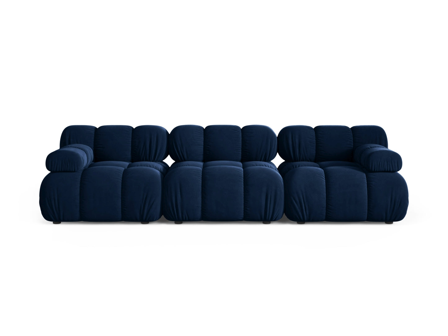 Sofa Samt Schwarz Bellis — Royal Blue