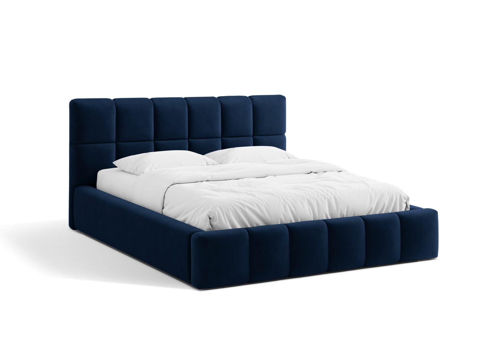 Bellis Storage Bed With Headboard, 160x220 cm — Royal Blue