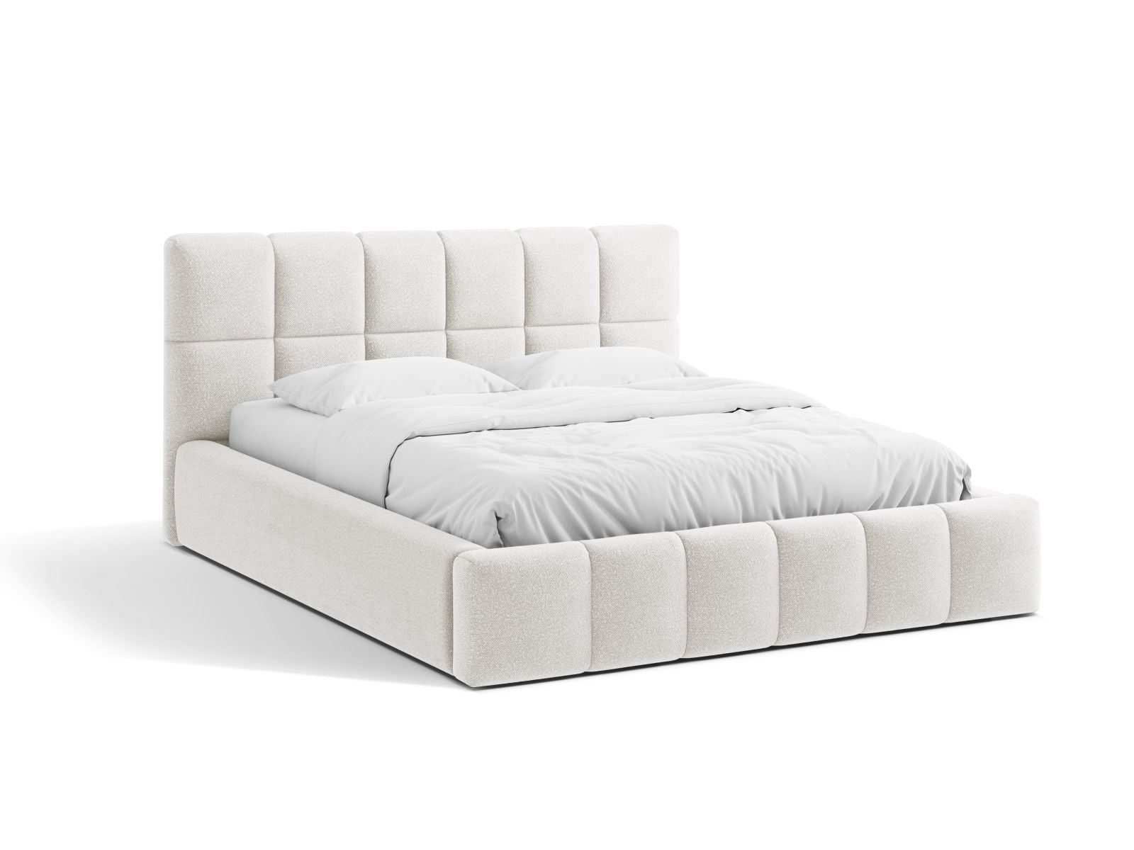 Bellis Storage Bed With Headboard, 180x220 cm — White