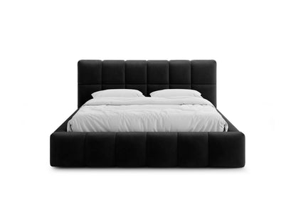 Bett Samt Schwarz Bellis — Wohnbeispiel