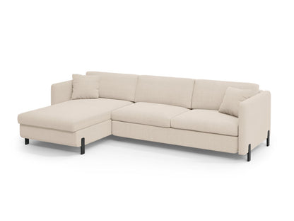 Ecksofa Strukturstoff Beige Gloria — Detailansicht