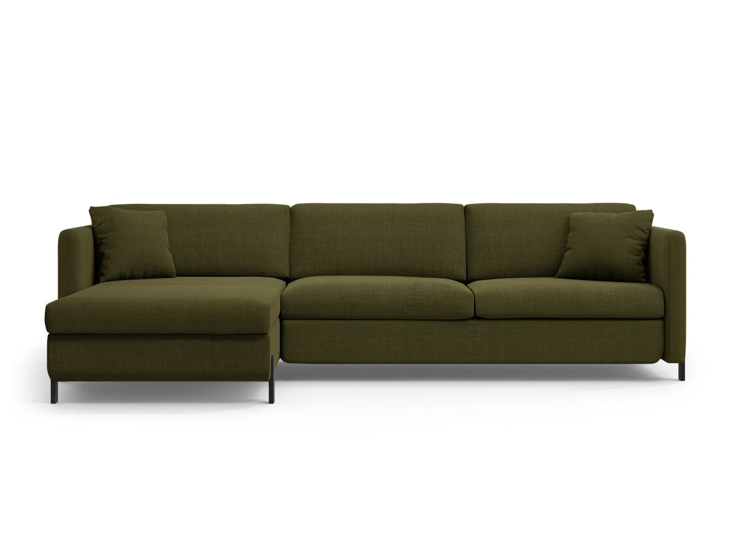 Ecksofa Strukturstoff Beige Gloria — Green