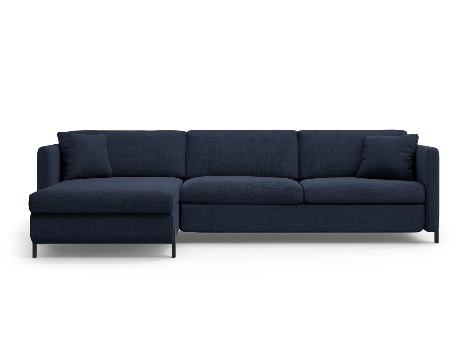 Gloria Corner Sofa With Bed Function And Box, 5 Seats, 286x170 cm — Blue / Left