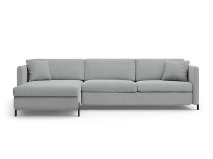 Ecksofa Strukturstoff Beige Gloria — Light Grey