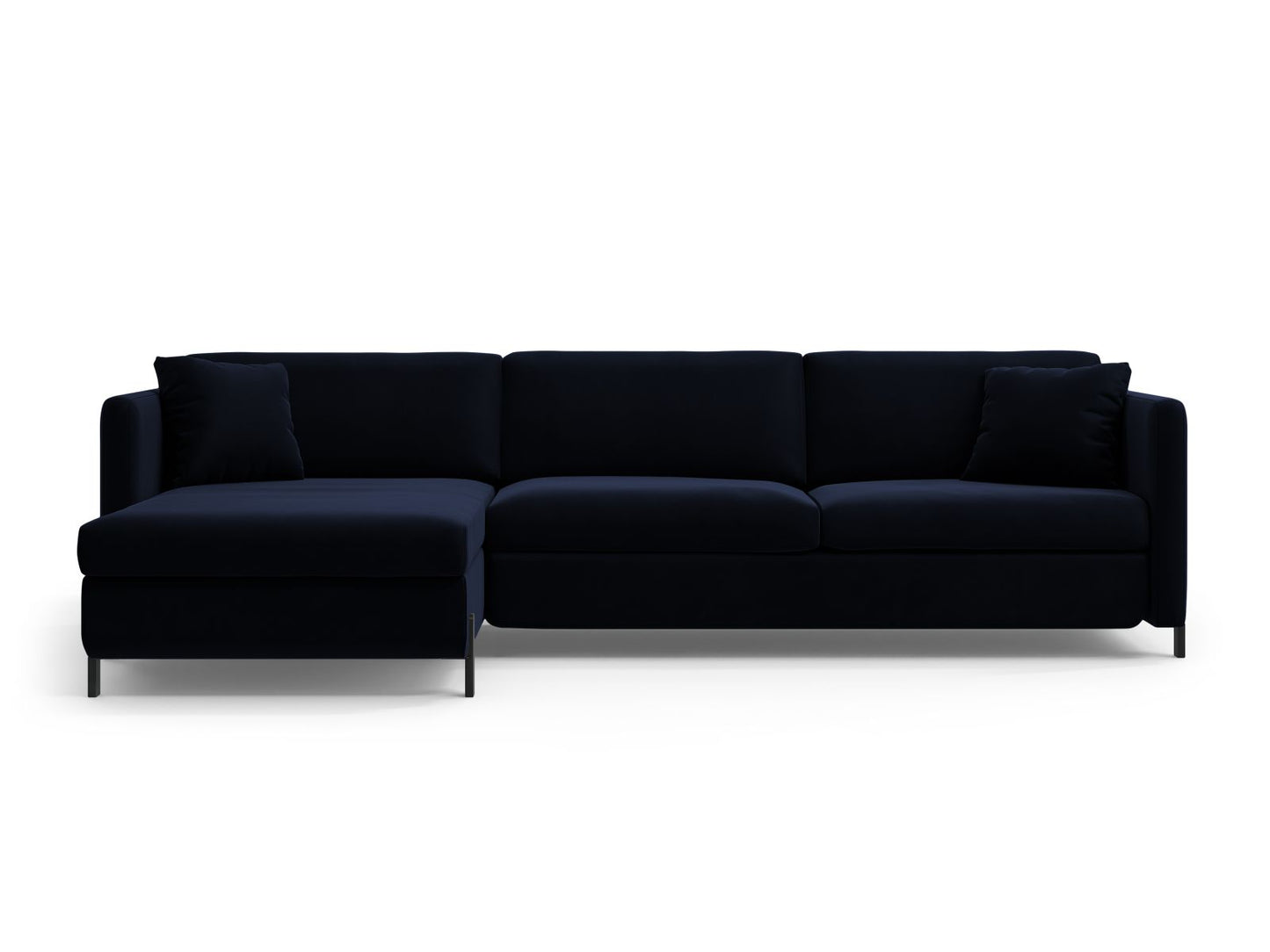 Gloria velvet corner sofa bed in a European-designed interior
