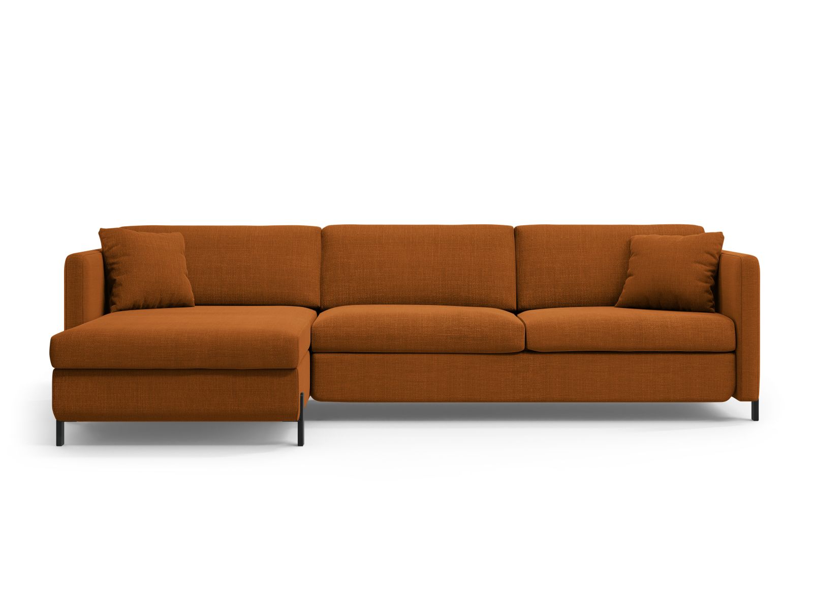 Gloria Corner Sofa With Bed Function And Box, 4 Seats, 266x170 cm — Brick / Left