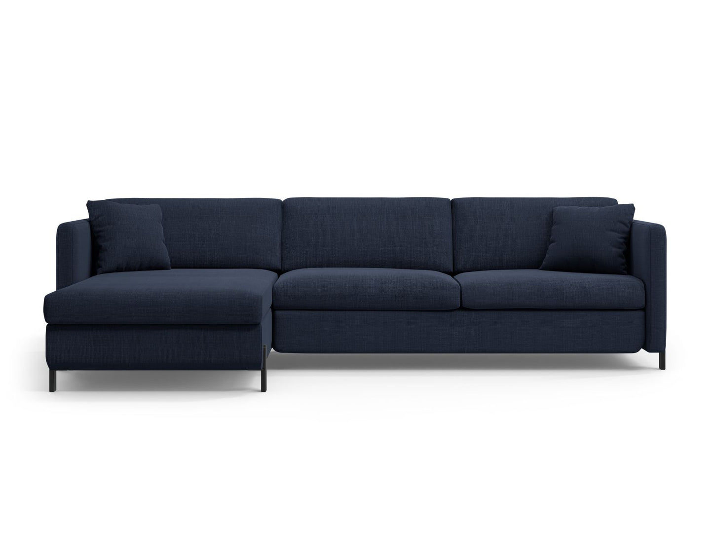 Ecksofa Strukturstoff Beige Gloria — Blue