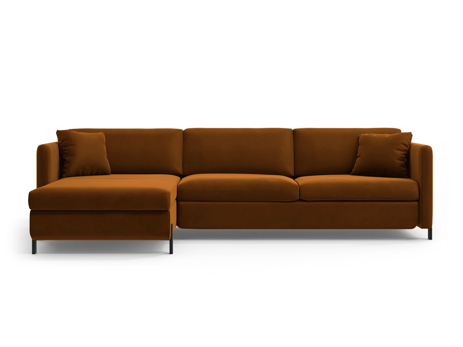 Gloria Corner Sofa With Bed Function, 4 Seats, 266x170 cm — Brown / Left