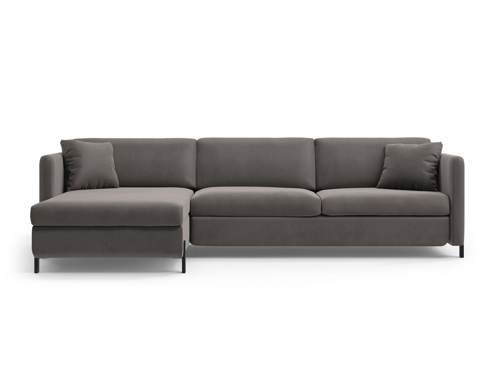 Gloria Corner Sofa With Bed Function, 4 Seats, 266x170 cm — Grey / Left