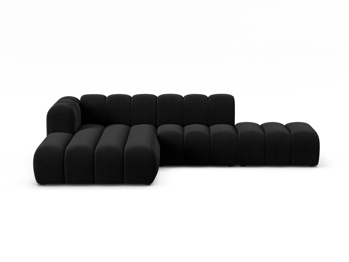 Lupine Modular Open Corner Sofa, 5 Seats, 299x177 cm — Black / Left