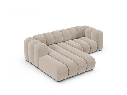 Ecksofa Samt Beige Lupine — Maße und Details