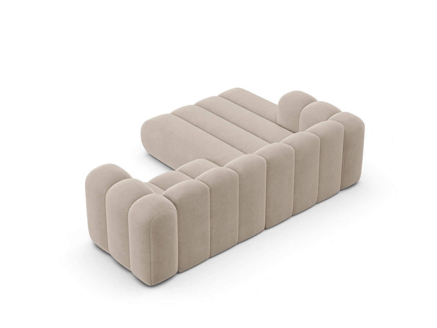 Ecksofa Samt Beige Lupine — Ansicht 4