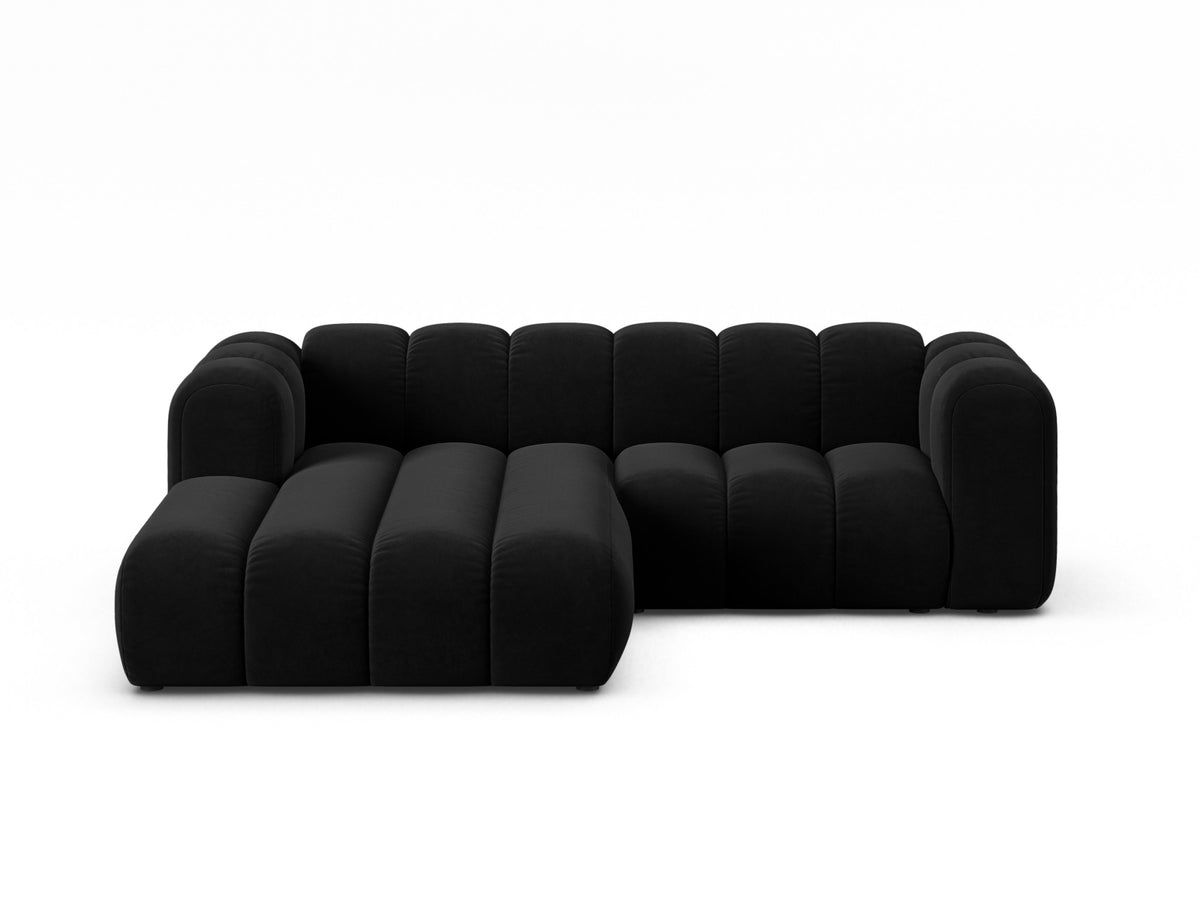 Lupine Modular Corner Sofa, 3 Seats, 230x177 cm — Black / Left