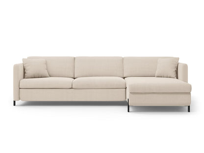 Ecksofa Strukturstoff Beige Gloria — Beige