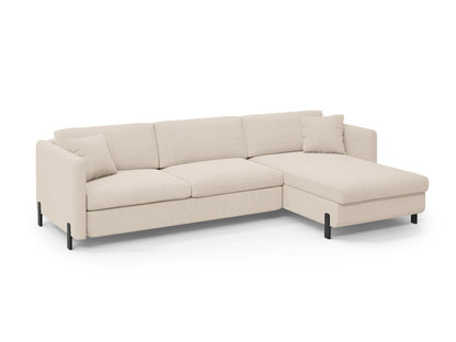 Ecksofa Strukturstoff Beige Gloria — Detailansicht