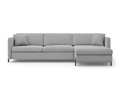 Ecksofa Strukturstoff Beige Gloria — Light Grey