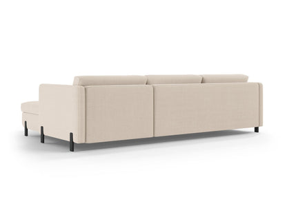 Ecksofa Strukturstoff Beige Gloria — Maße und Details