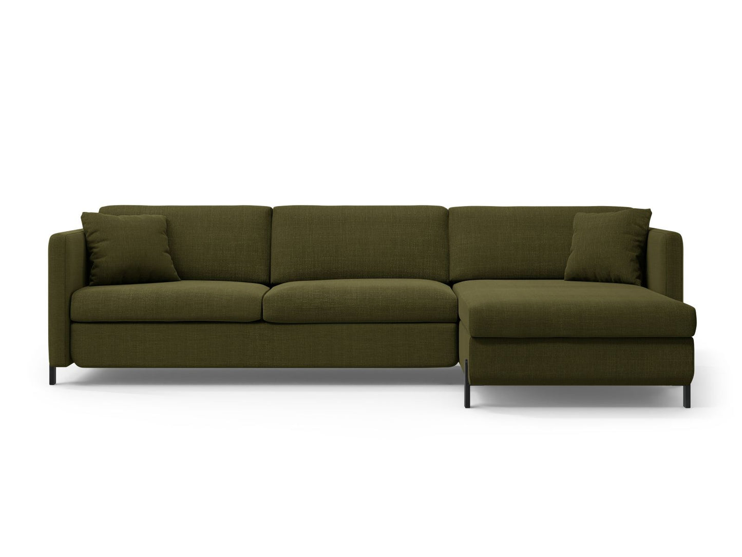 Ecksofa Strukturstoff Beige Gloria — Green