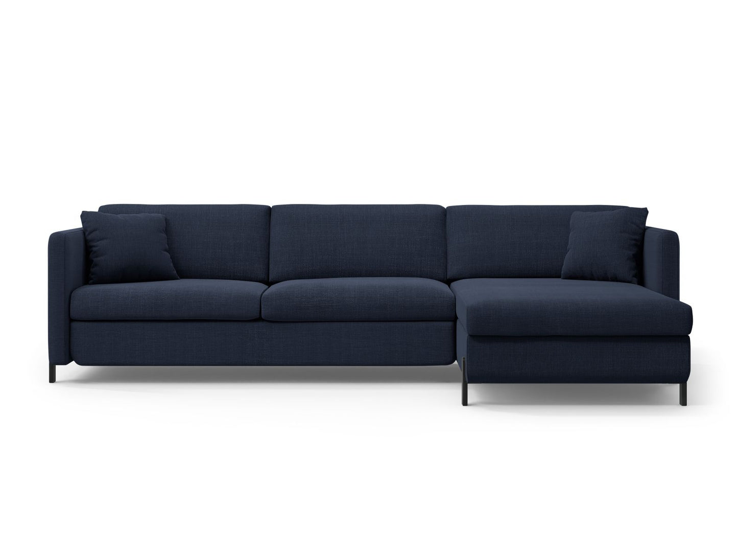 Ecksofa Strukturstoff Beige Gloria — Blue