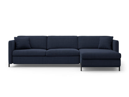 Ecksofa Strukturstoff Beige Gloria — Blue