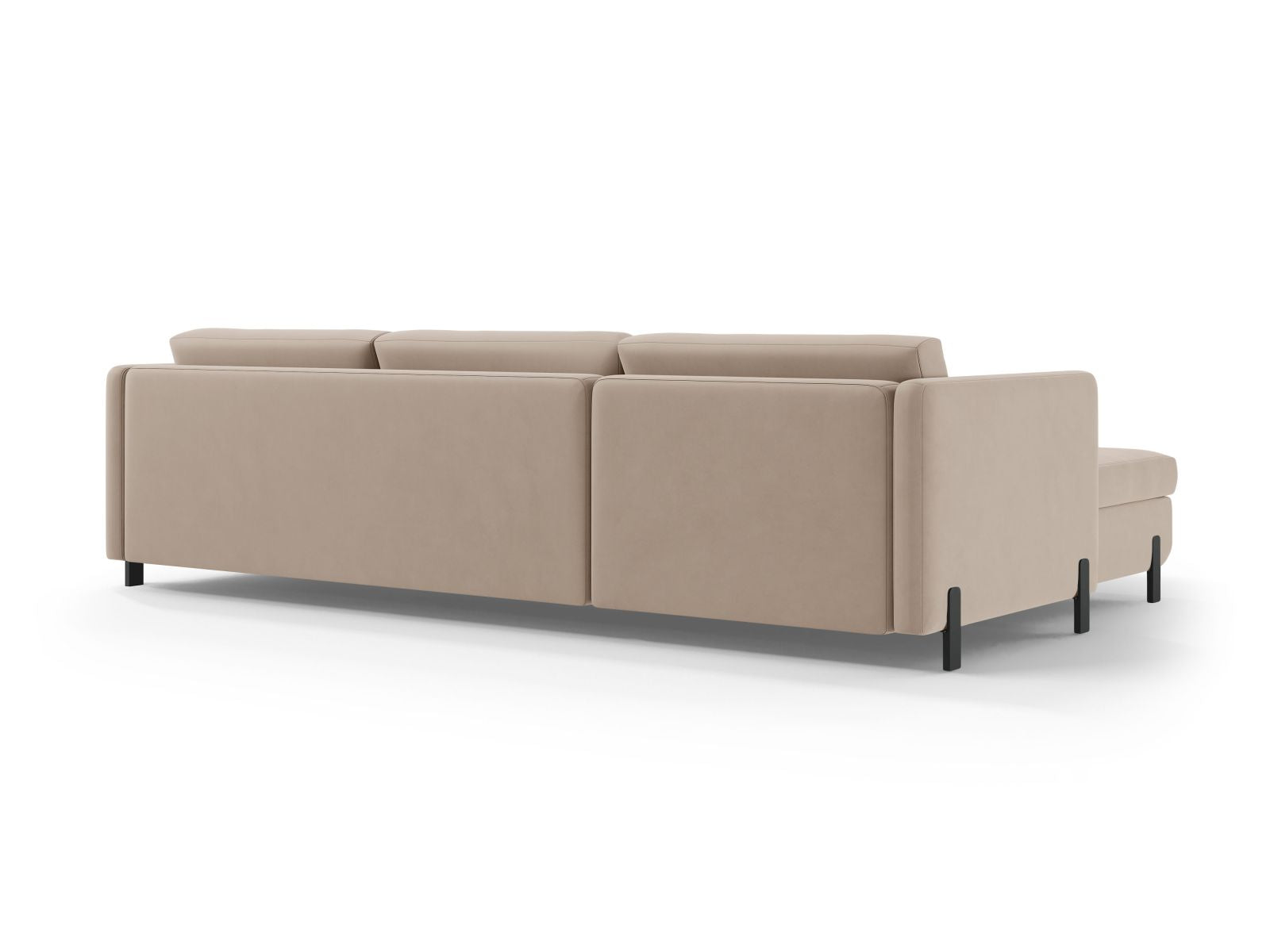 Ecksofa Samt Beige Gloria — Maße und Details