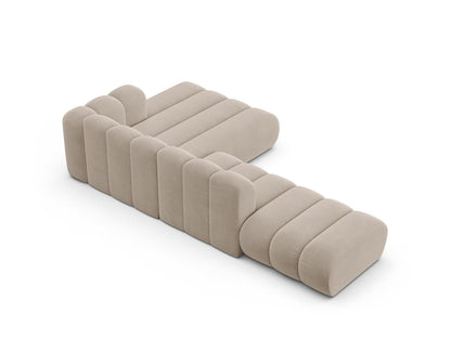Ecksofa Samt Beige Lupine — Ansicht 4