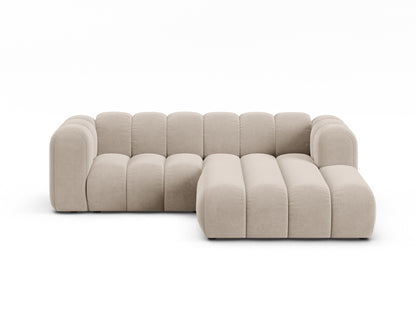 Ecksofa Samt Beige Lupine — Beige