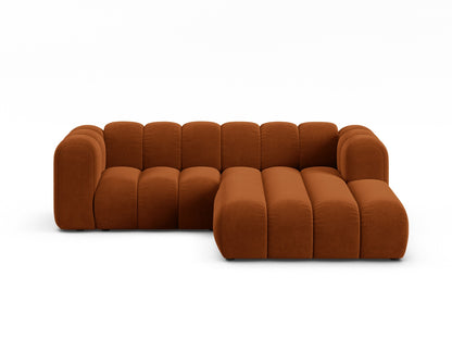 Ecksofa Samt Beige Lupine — Terracotta