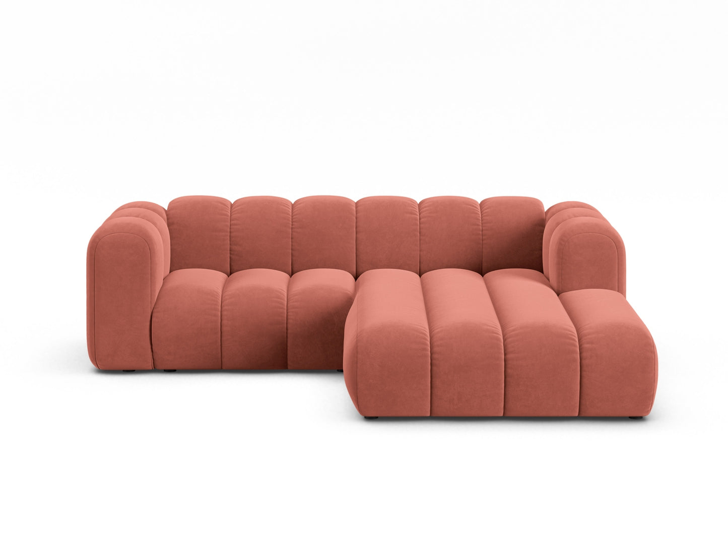 Ecksofa Samt Beige Lupine — Coral