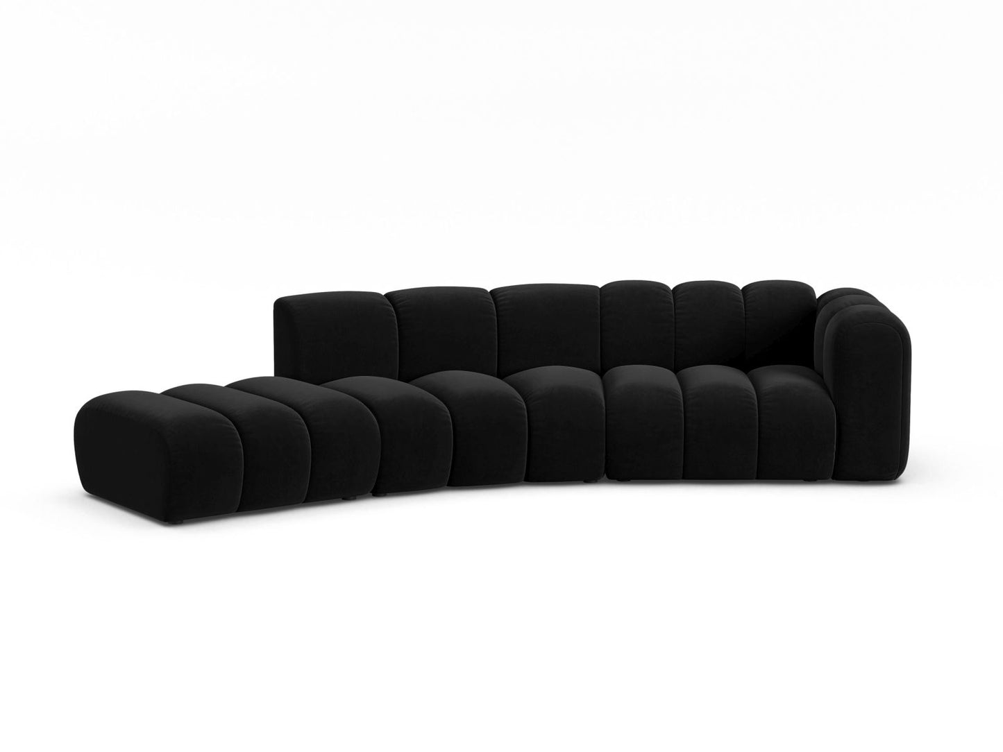 Lupine Modular Sofa, 5 Seats, 335x166 cm — Black / Left