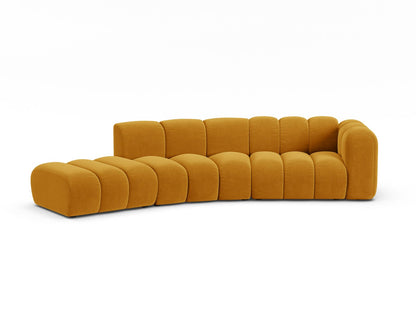 Lupine Modular Sofa, 5 Seats, 335x166 cm — Yellow / Left