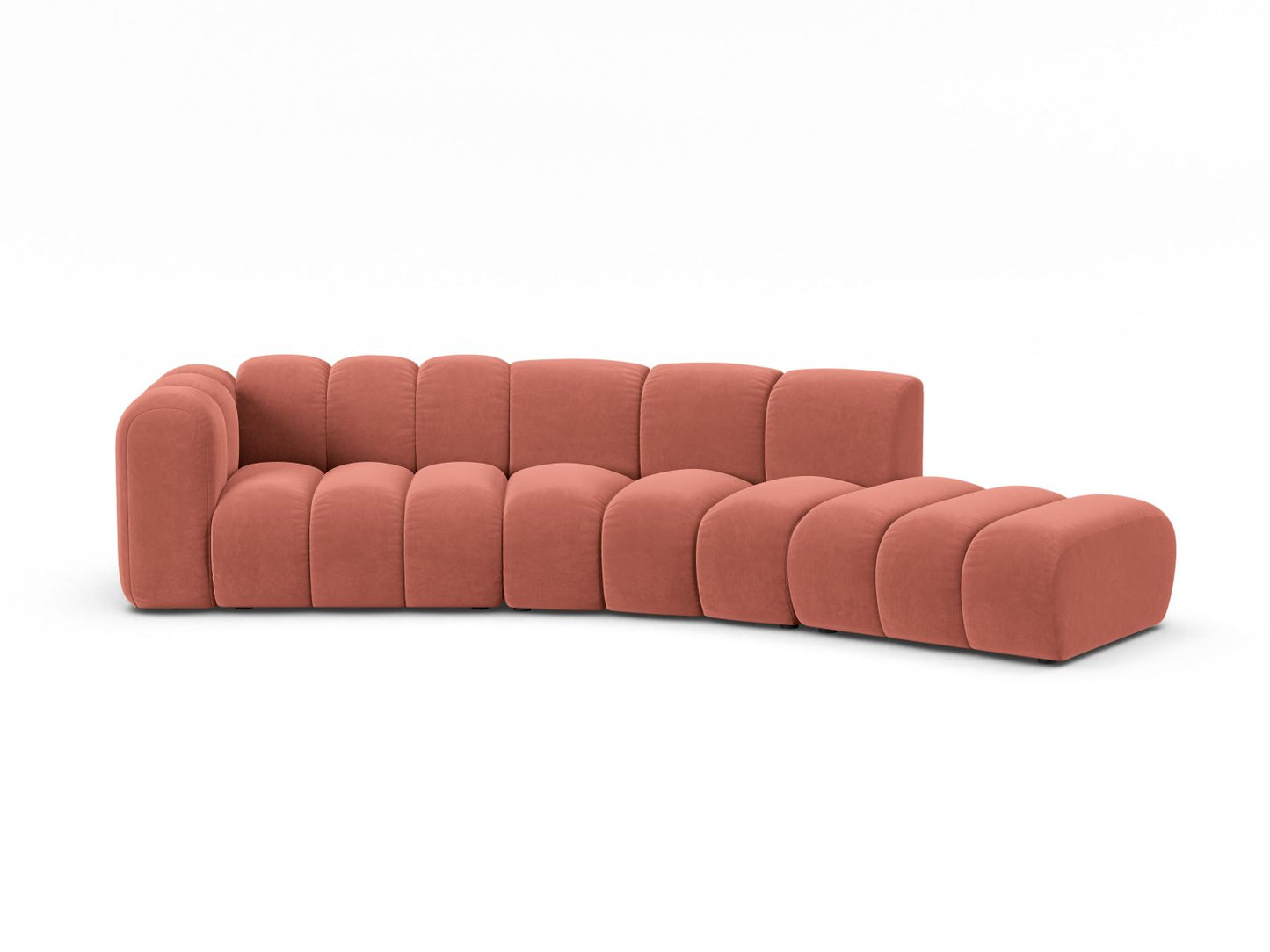 Lupine Modular Sofa, 5 Seats, 335x166 cm — Coral / Right