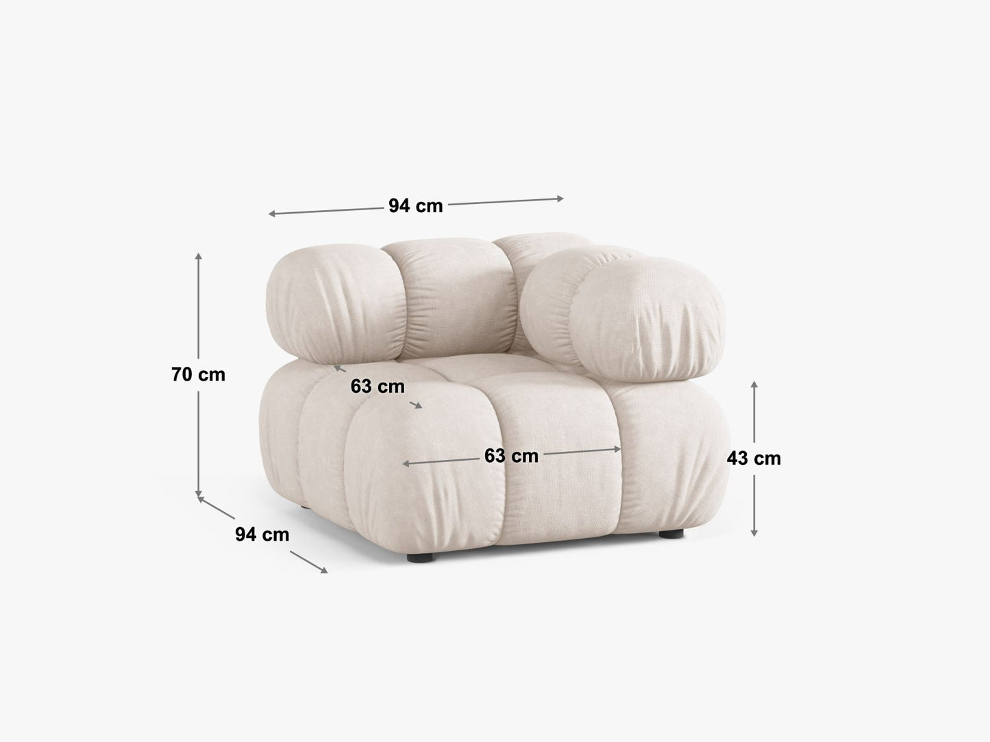 Bellis Modul Corner, 94x94 cm