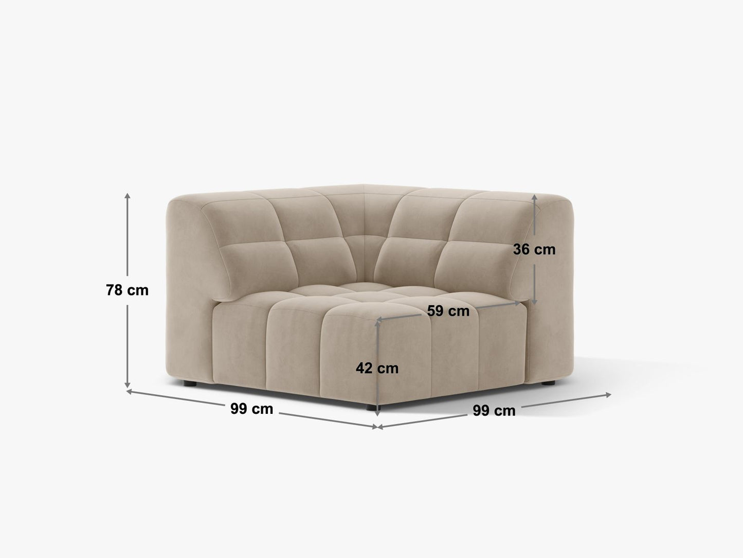 Jennifer Modul Corner, 99x99 cm