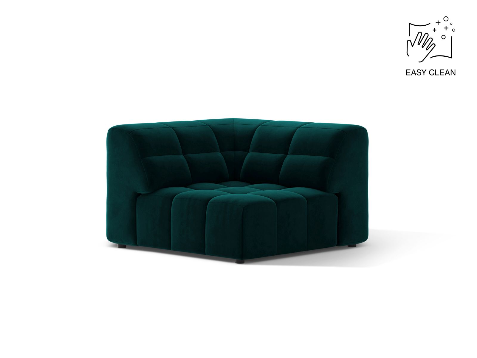 Jennifer Modul Corner, 99x99 cm — Deep Petrol