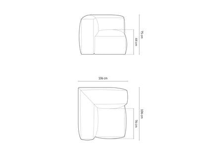 Martina Corner Modul, 98x98 cm