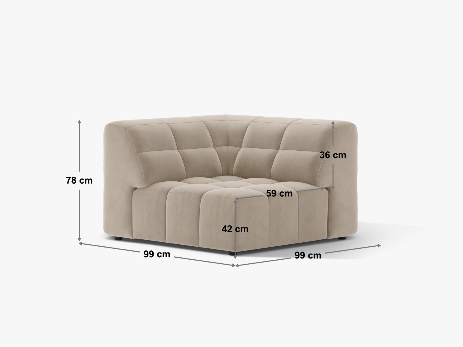 Jennifer Modul Corner, 99x99 cm