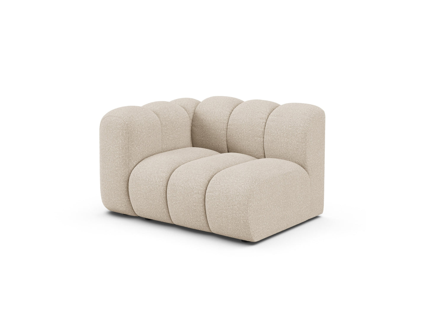 Sofamodul Bouclé Beige Lupine — Wohnbeispiel