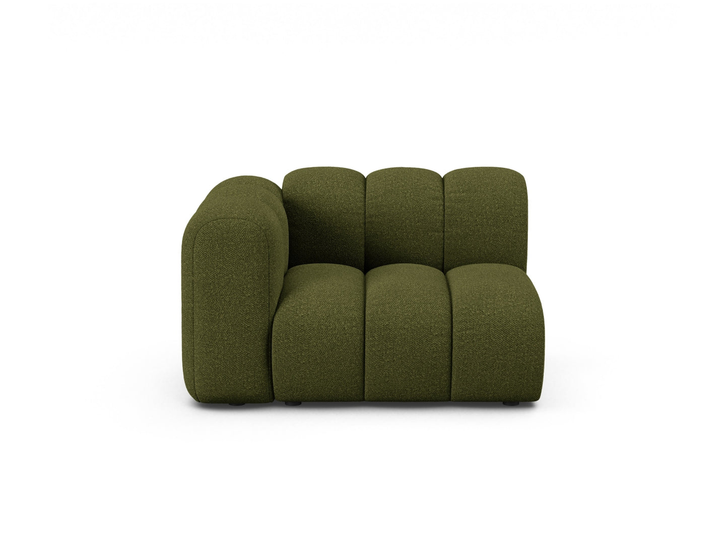Sofamodul Bouclé Beige Lupine — Dark Olive Green