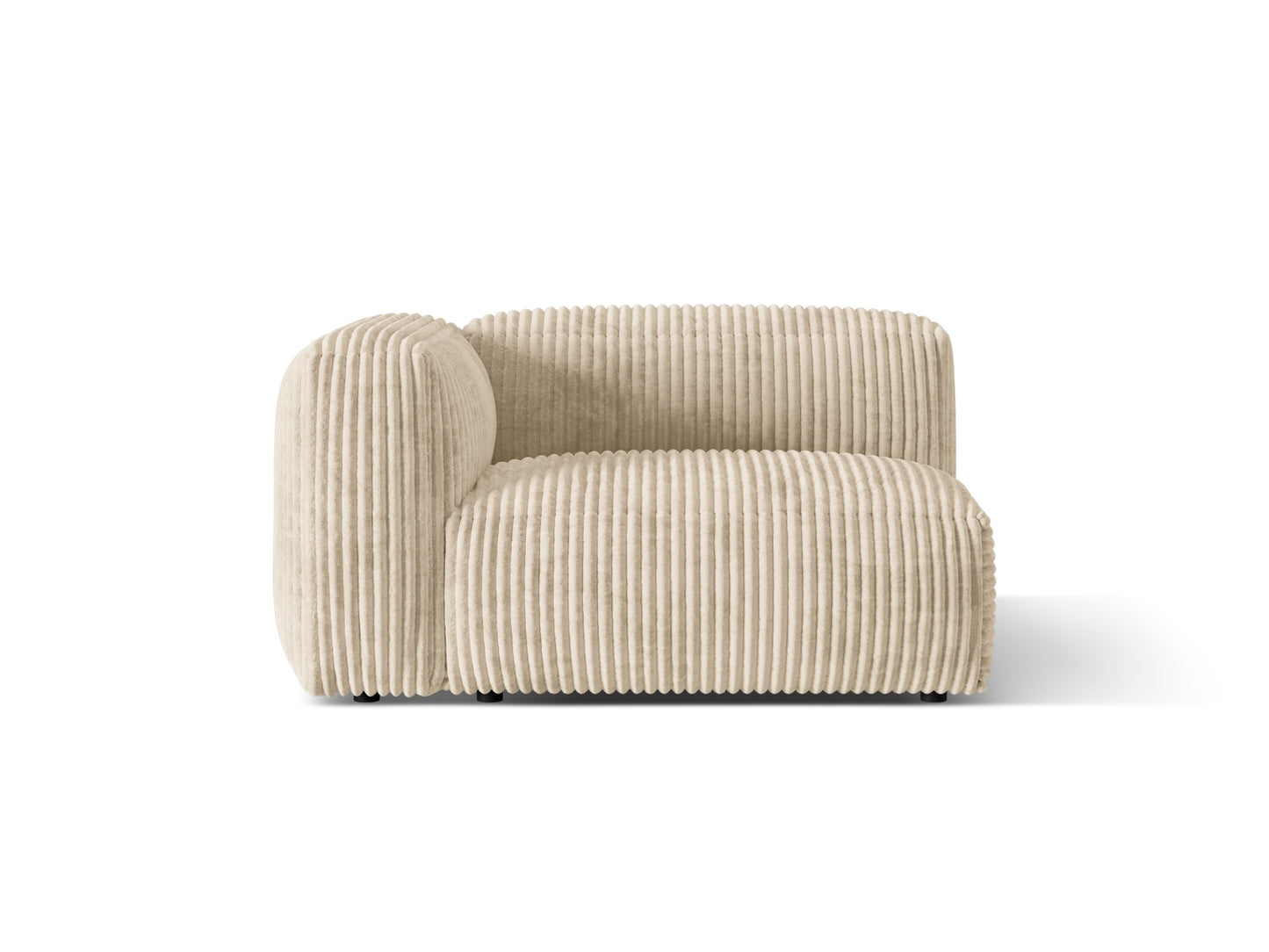 Martina Wide Single Seat, 120x106 cm — Light Beige / Left