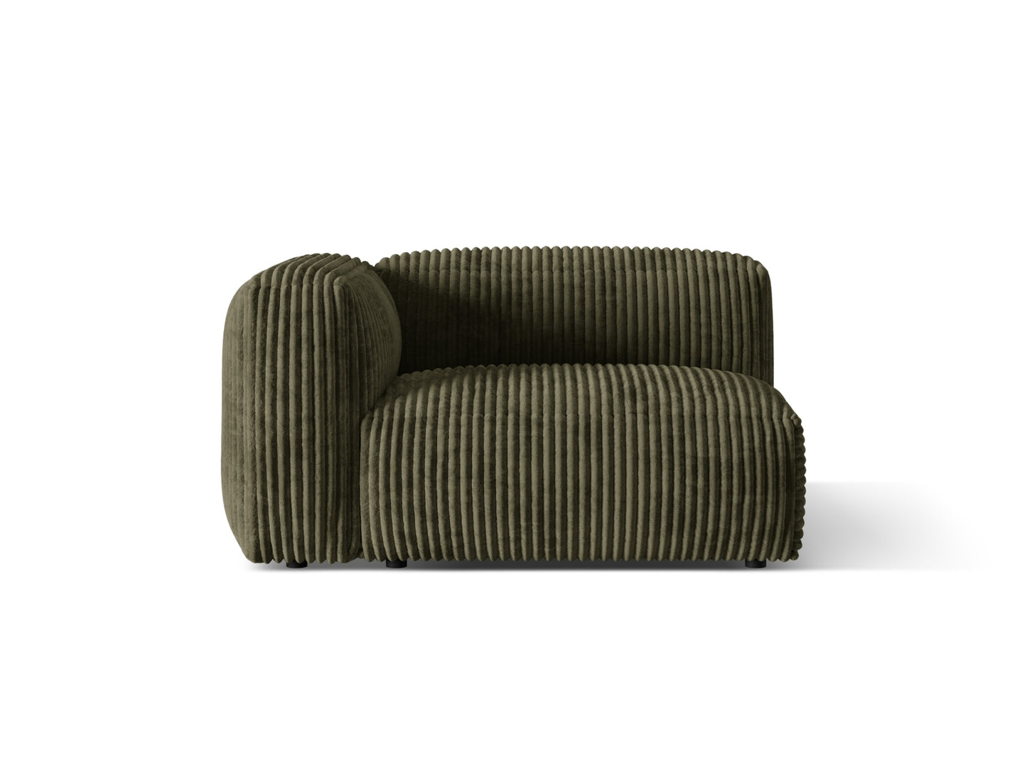 Martina Wide Single Seat, 120x106 cm — Moss Green / Left